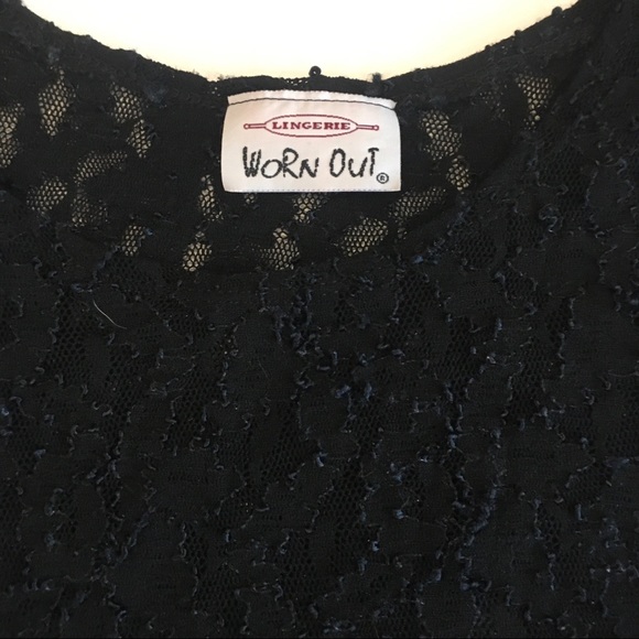 Black lace tank by Worn Out. - Picture 5 of 8